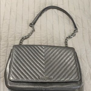 Silver Karl Lagerfeld bag. Very good condition